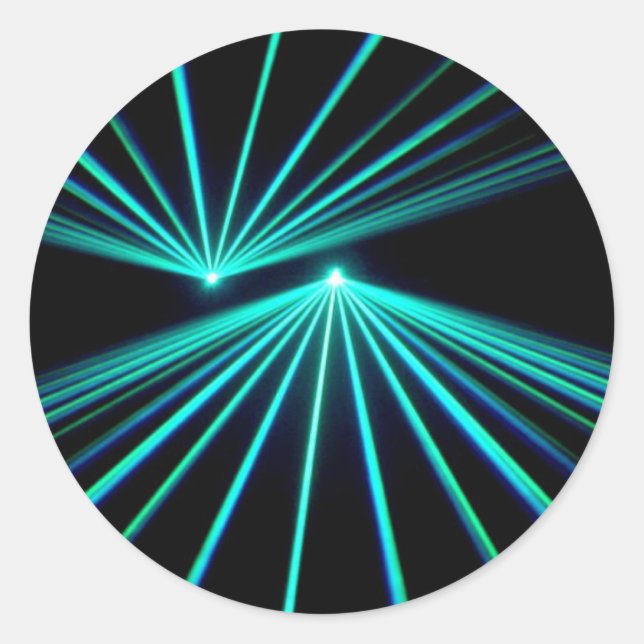 A Laser Show Classic Round Sticker (Front)