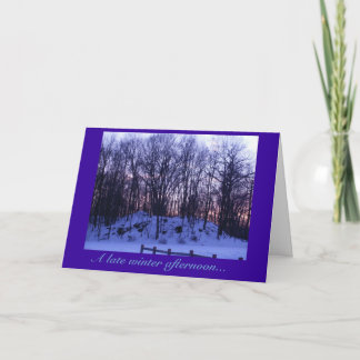 'A late winter afternoon' Card