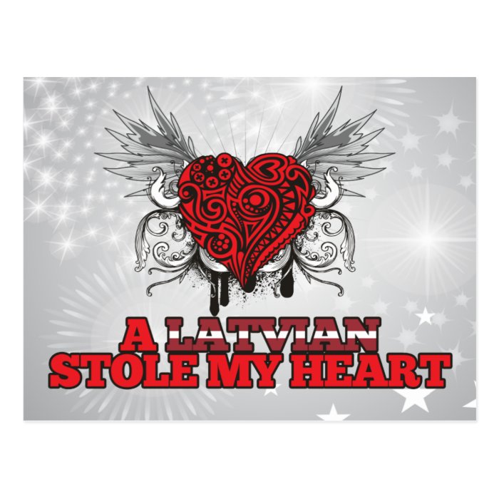 A Latvian Stole my Heart Postcards