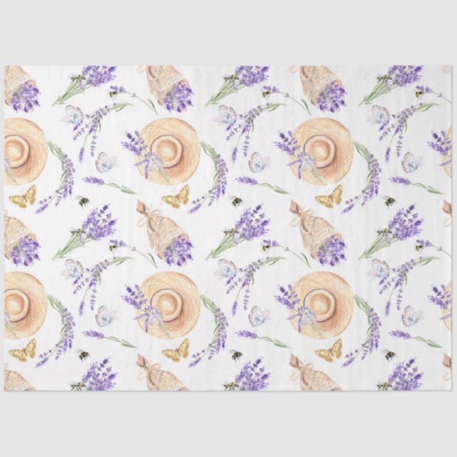 A Lavender Watercolor Series Design 4 Tissue Paper (Front)