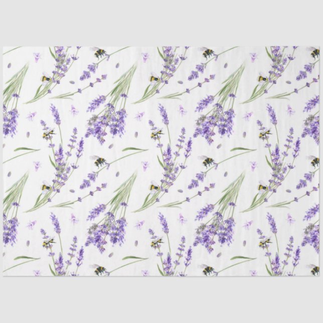 A Lavender Watercolor Series Design 5 Tissue Paper (Front)