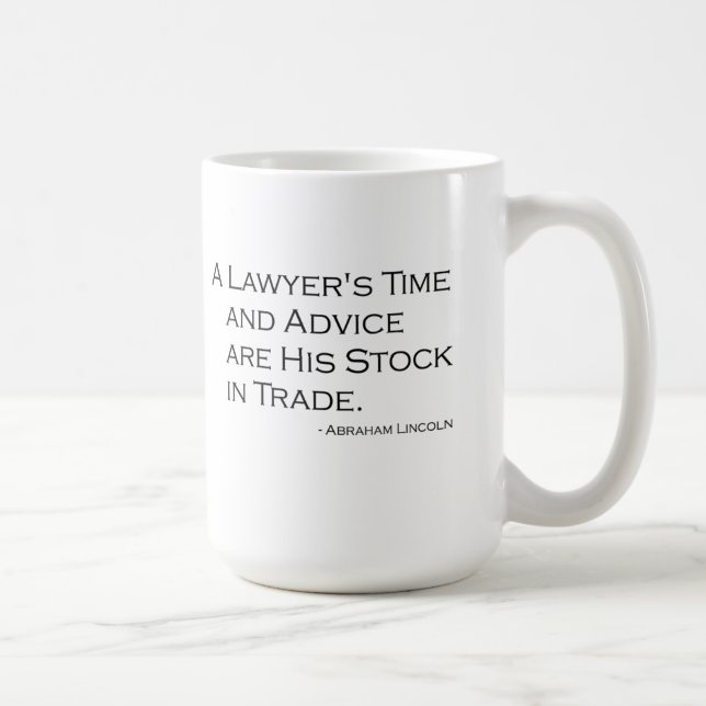 A Lawyer's Time and Advice Mug (Right)