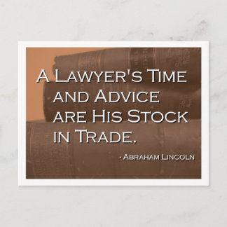 A Lawyer's Time and Advice Post Card