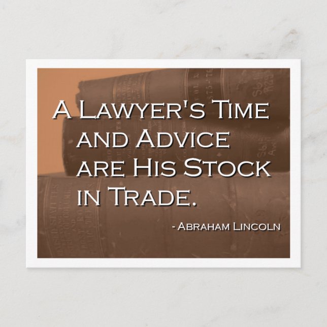 A Lawyer's Time and Advice Post Card (Front)