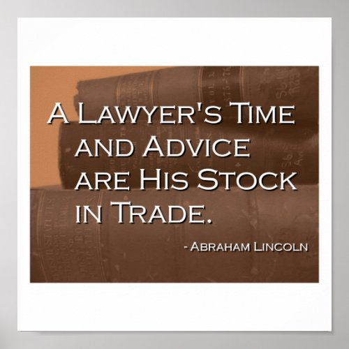 A Lawyers Time and Advice Poster