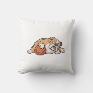 A lazy dog throw pillow