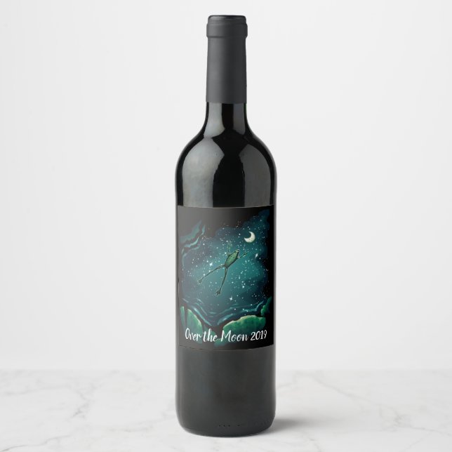A Leap Over the Moon Wine Label (Front)