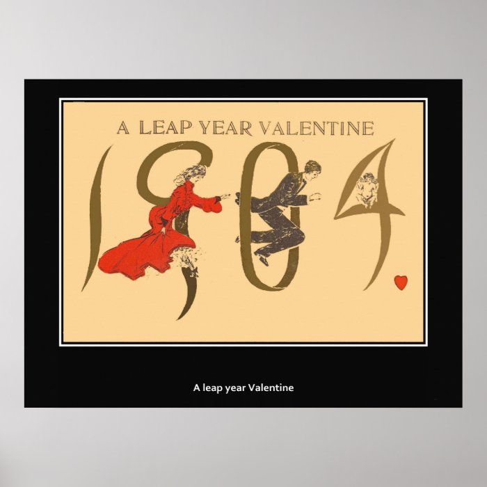 A Leap Year Valentine Poster