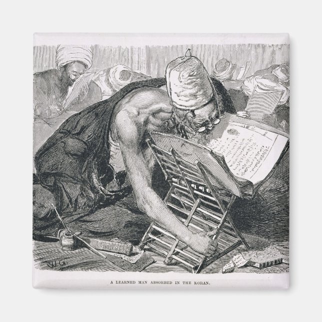 A Learned Man Absorbed in the Koran Magnet (Front)