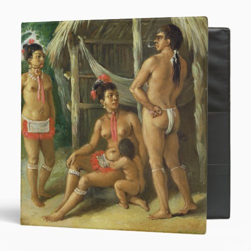 A Leeward Islands Carib Family outside a Hut c17 Binder