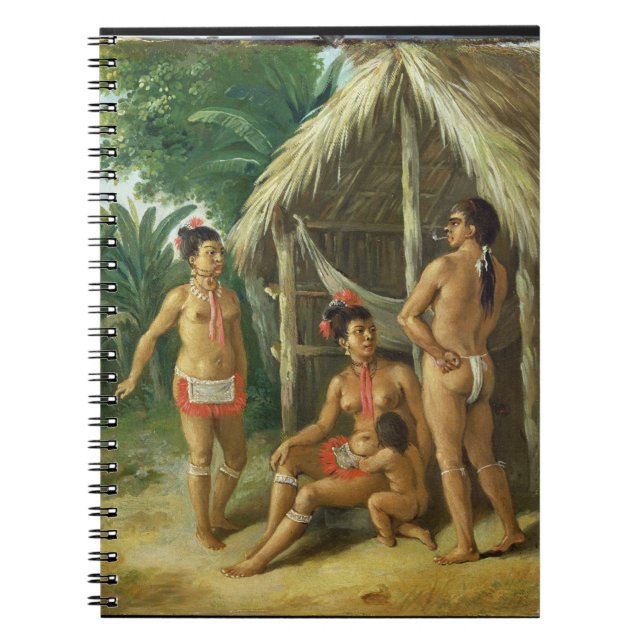 A Leeward Islands Carib Family outside a Hut, c.17 Notebook (Front)