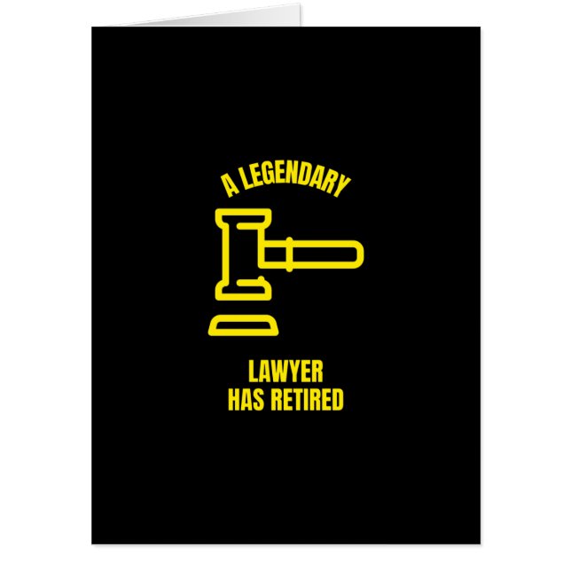 A legendary lawyer has retired card (Front)