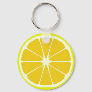 A lemon slice - Citrus fruit ! Keychain