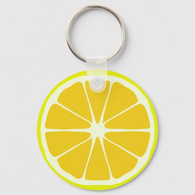 A lemon slice - Citrus fruit ! Keychain (Front)