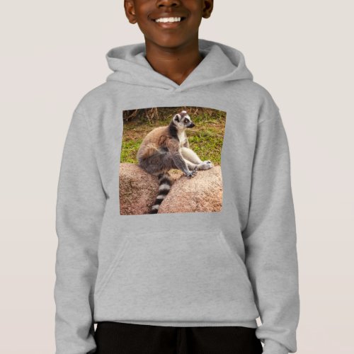 a lemur of a Madagascar on pullover hoodie