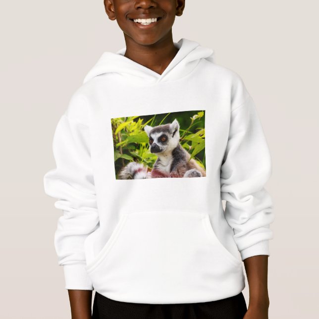 a  lemur on  Kids' Fleece Pullover Hoodie (Front)