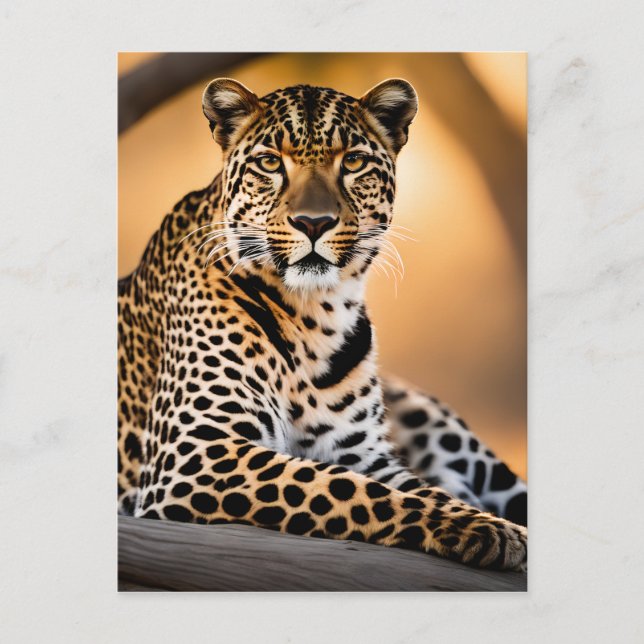 A Leopard Basking in the Sun Postcard (Front)