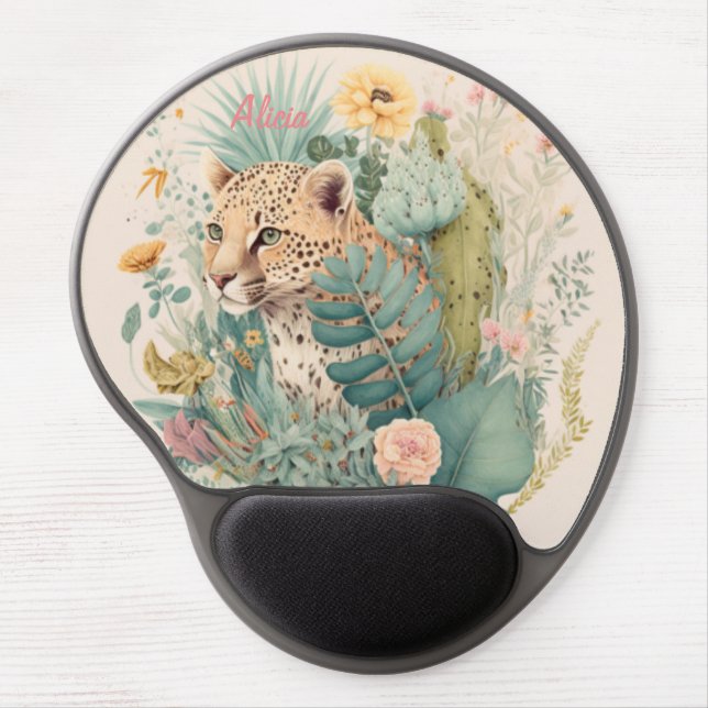A leopard behind the bush custom    mouse pad (Front)