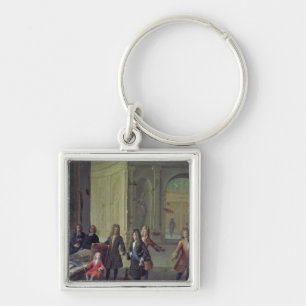 A Lesson being given to the Young Louis XV Keychain
