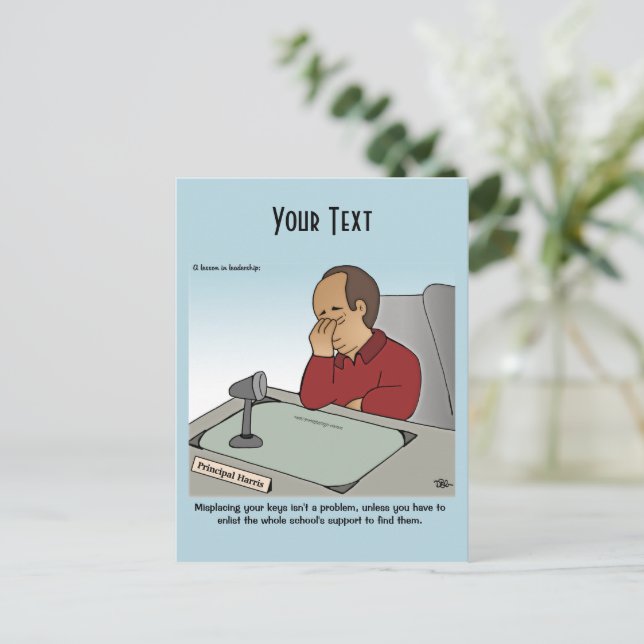 A Lesson in Leadership Postcard (Standing Front)