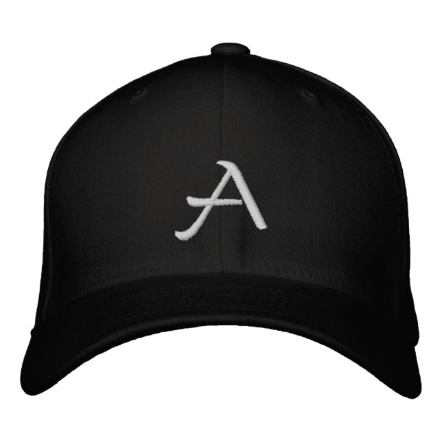 A-Letter Embroidered – Custom Initial Baseball Cap (Front)