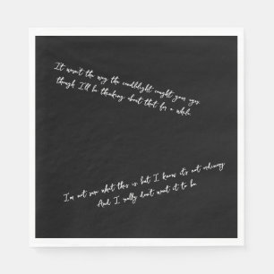 A Letter Few Days After a First Date Napkins
