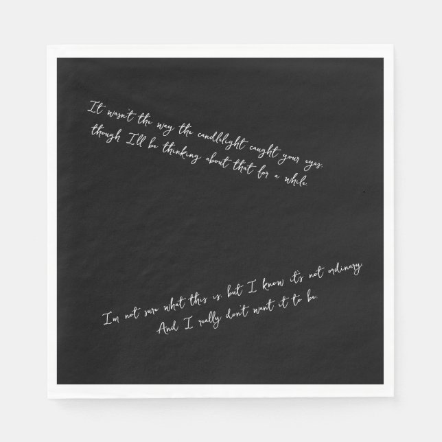 A Letter Few Days After a First Date Napkins (Front)