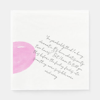 A Letter Few Days After a First Date Napkins