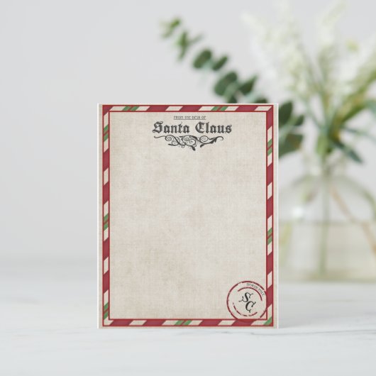 A letter from Santa stationary (Standing Front)