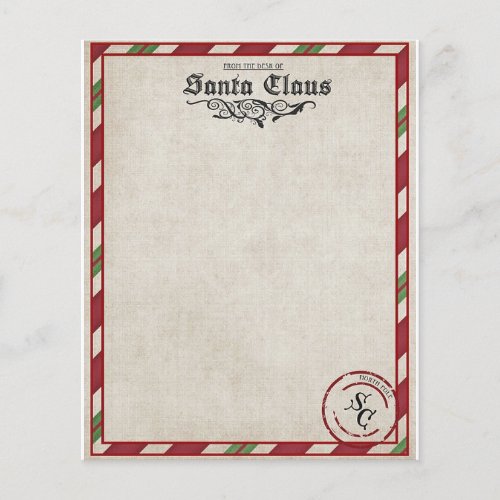 A letter from Santa stationary