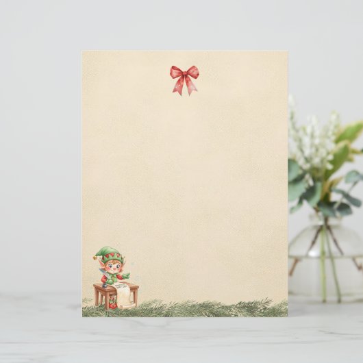 A Letter From the Christmas Elf (Plain Sheet) (Standing Front)