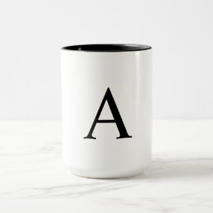 A Letter Monogram Personalised Mug