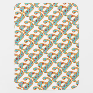 a Letter monogram pink customize girly Stroller Blanket