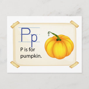 A letter P for pumpkin Postcard