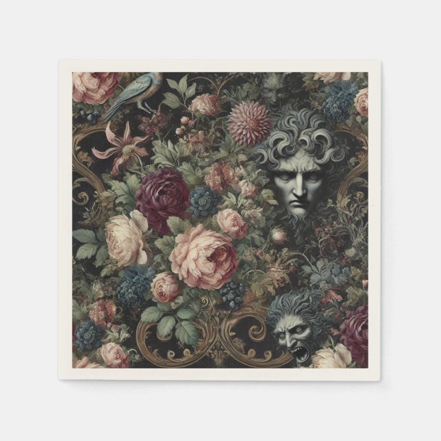 🩸 A Letter to Lunacy – Gothic Victorian  Napkins (Front)