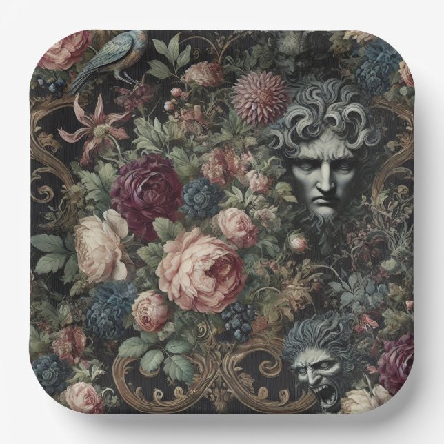 🩸 A Letter to Lunacy – Gothic Victorian  Paper Plates (Front)