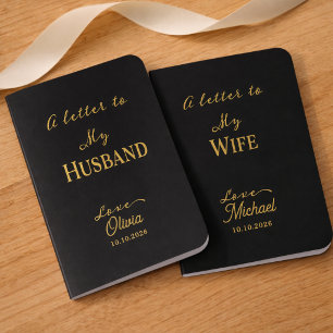 A Letter To My Husband Wife Wedding  Foil Vow Books
