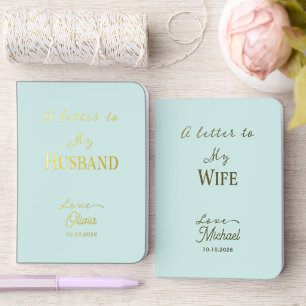 A Letter To My Husband Wife Wedding Foil Vow Books