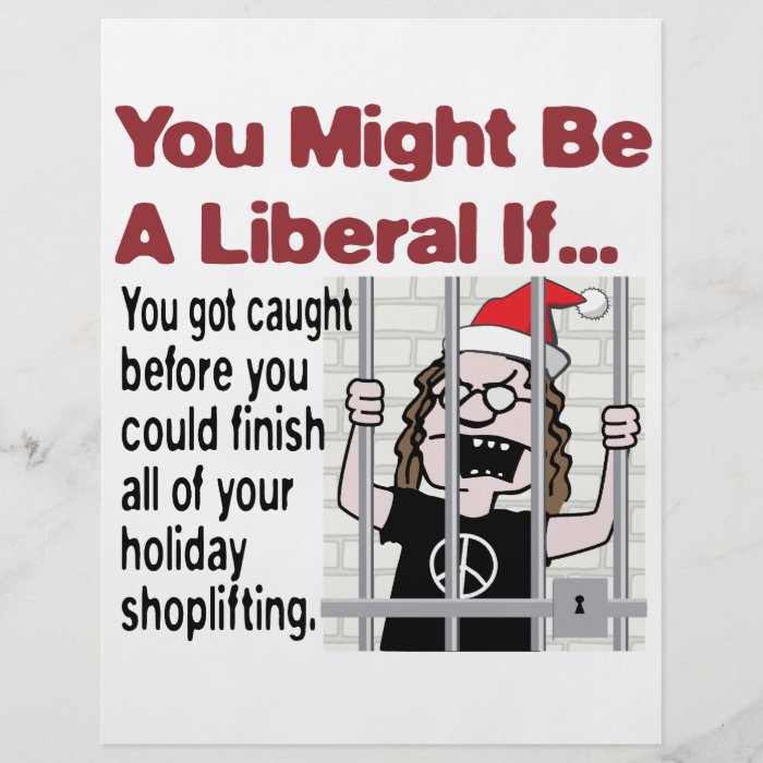 A Liberal’s Holiday Shoplifting Full Color Flyer