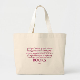 A Library Of Wisdom Is More Precious Large Tote Bag