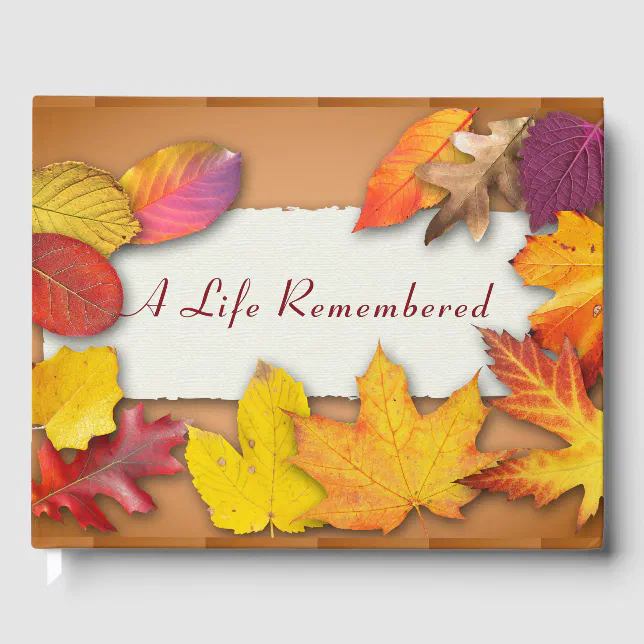 A life remembered Funeral Guest Book Zazzle