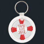 A Life Saver Keychain<br><div class="desc">A perfect design for your sailor,  boater or lover of all things nautical embroider on clothes,  towels,   gear bags,   t-shirts,  jackets or wall hangings.</div>