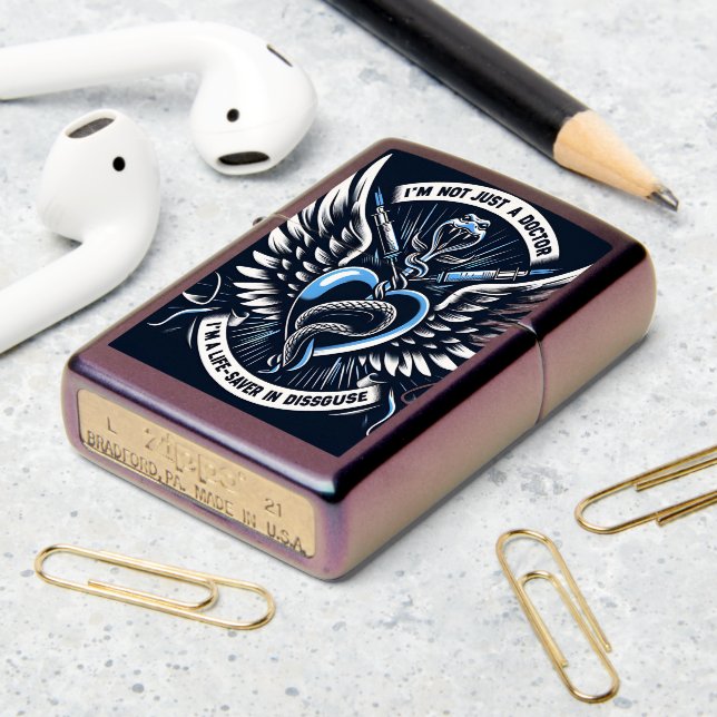 A Life-Saving Symbol With Wings Zippo Lighter (On Table 2)