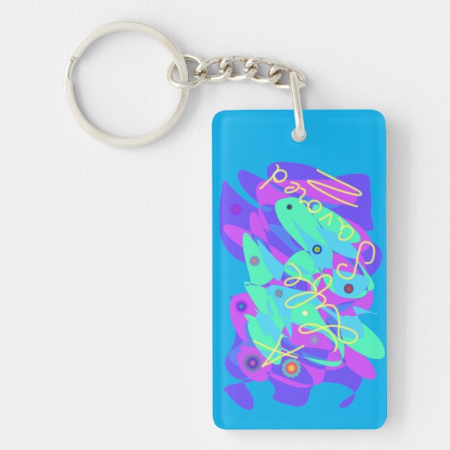 A Life Savored! 🌸 Keychain (Front)