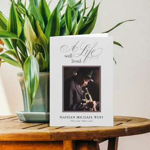 A Life Well Lived Celebration of Life Program
