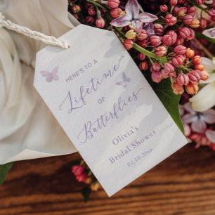 A lifetime of Butterflies Bridal Shower Favor Gift Tags