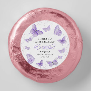 A Lifetime of Butterflies Bridal Shower Purple Dipped Oreo Cookie Favors