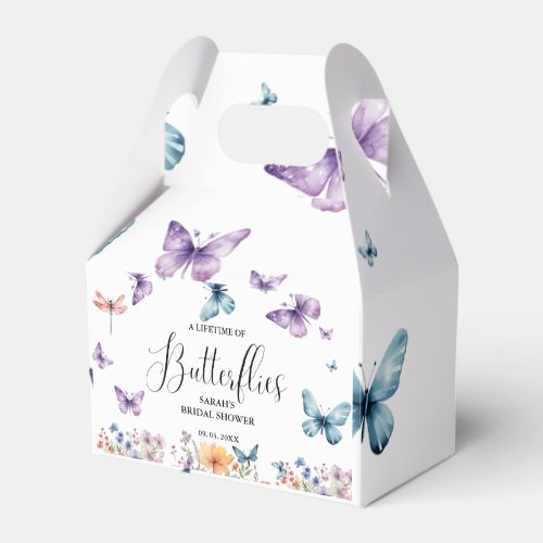 A lifetime of butterflies Bridal Shower Table Favor Boxes