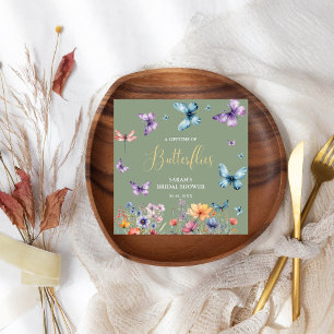 A lifetime of butterflies Bridal Shower Table Napkins