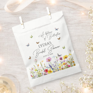 A Lifetime of Butterflies Wildflower Bridal Shower Favor Bag